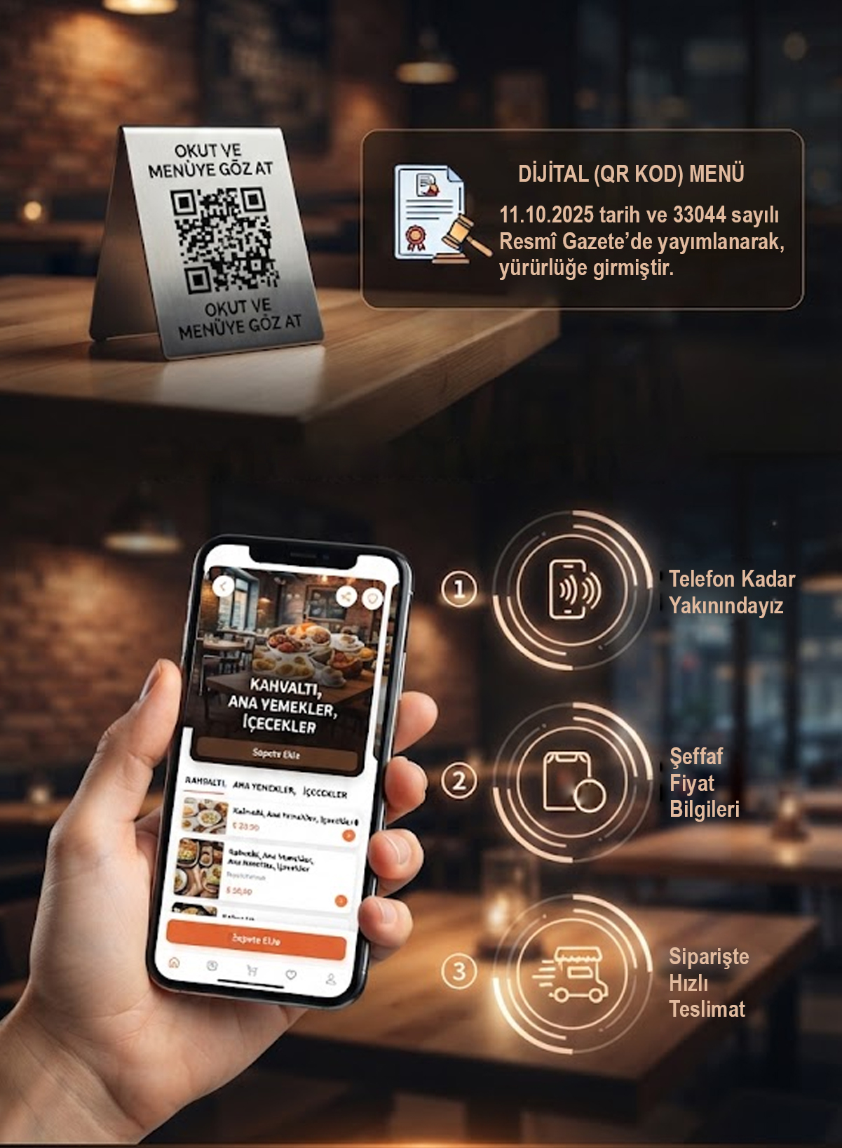 QR Kodla Menü Banner